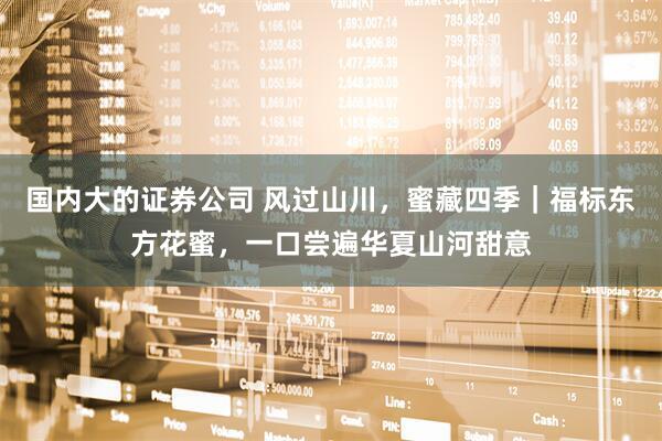 国内大的证券公司 风过山川，蜜藏四季｜福标东方花蜜，一口尝遍华夏山河甜意